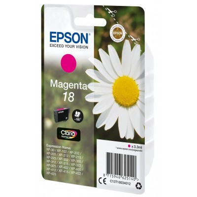 Cartuccia Epson d'inchiostro magenta C13T18034012 T1803 ~180 pagine 3,3ml standard