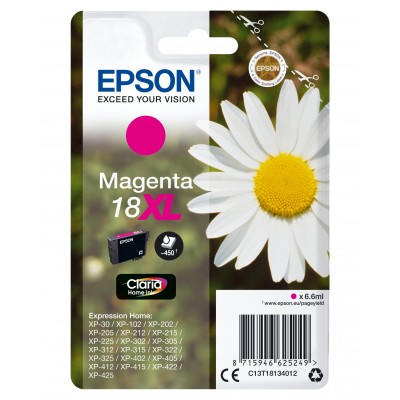 Cartuccia Epson d'inchiostro magenta C13T18134012 T1813 ~450 pagine 6,6ml XL