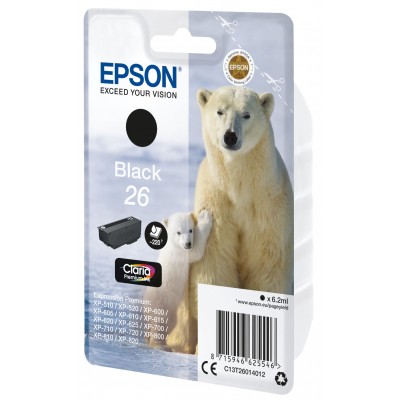 Cartuccia Epson d'inchiostro nero C13T26014012 T2601 ~220 pagine 6,2ml standard