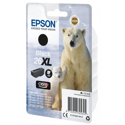 Cartuccia Epson d'inchiostro nero C13T26214012 T2621 ~500 pagine 12,1ml Cartuccie d'inchiostro XL