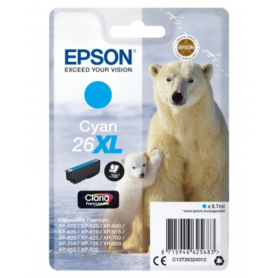 Cartuccia Epson d'inchiostro ciano C13T26324012 T2632 ~700 pagine 9,7ml Cartuccie d'inchiostro XL