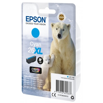 Cartuccia Epson d'inchiostro ciano C13T26324012 T2632 ~700 pagine 9,7ml Cartuccie d'inchiostro XL