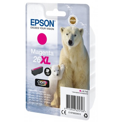 Cartuccia Epson d'inchiostro magenta C13T26334012 T2633 ~700 pagine 9,7ml Cartuccie d'inchiostro XL