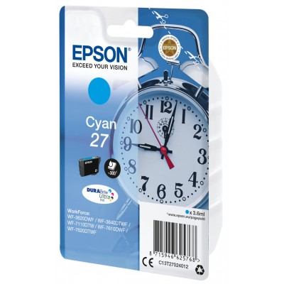 Cartuccia Epson d'inchiostro ciano C13T27024012 T2702 ~300 pagine 3,6ml