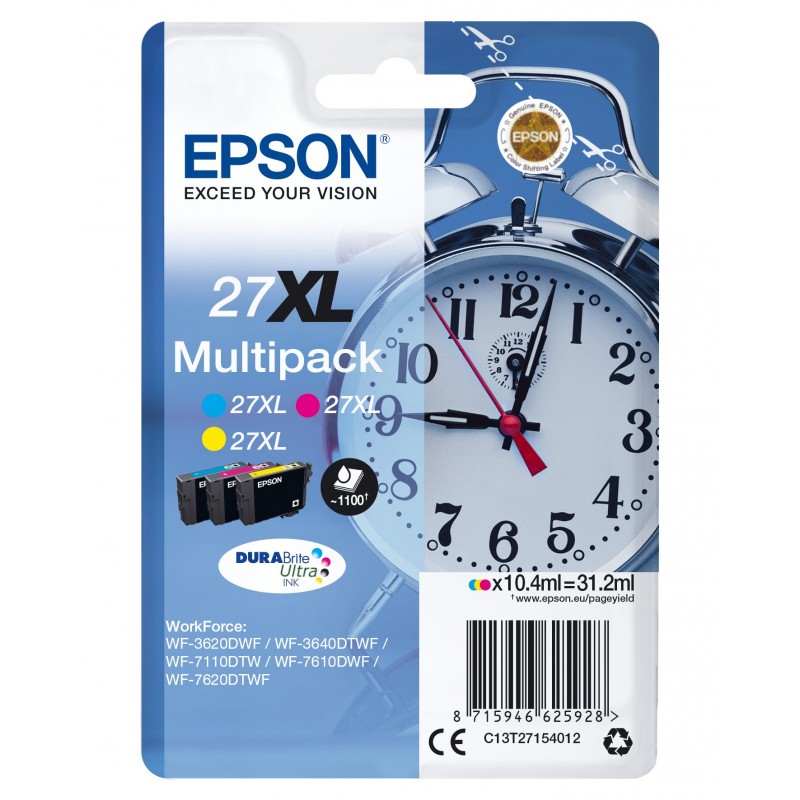 Multipack Epson ciano   magenta   giallo C13T27154012 T2715 3 Cartucce colore T2712 + T2713 + T2714