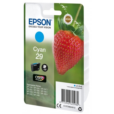 Cartuccia Epson d'inchiostro ciano C13T29824012 T2982 ~180 pagine 3,2ml C13T29824010