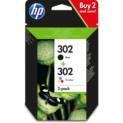 Cartuccia HP X4D37AE 302 Multipack Nero   Differenti Colori