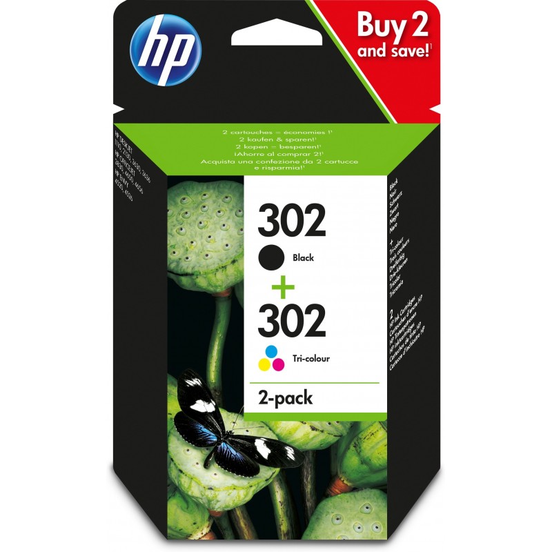 Cartuccia HP X4D37AE 302 Multipack Nero   Differenti Colori