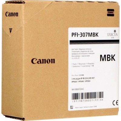 Cartuccia Canon PFI-307mbk 9810B001 Nero Opaco