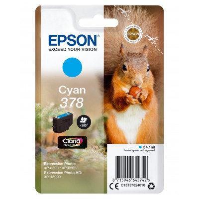 Cartuccia Epson d'inchiostro ciano C13T37824010 378 360 pagine 4.1ml