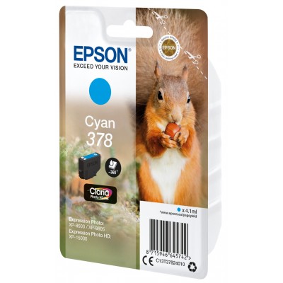 Cartuccia Epson d'inchiostro ciano C13T37824010 378 360 pagine 4.1ml