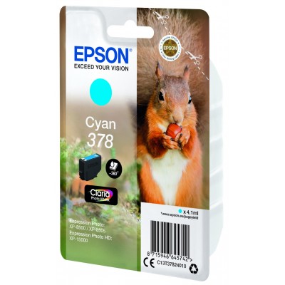 Cartuccia Epson d'inchiostro ciano C13T37824010 378 360 pagine 4.1ml