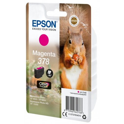 Cartuccia Epson d'inchiostro magenta C13T37834010 378 360 pagine 4.1ml