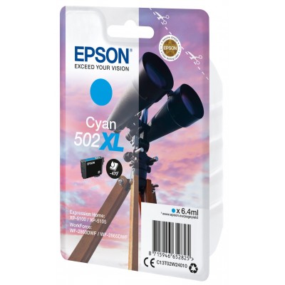 Cartuccia Epson d'inchiostro ciano C13T02W24010 502XL 470 pagine 6.4ml