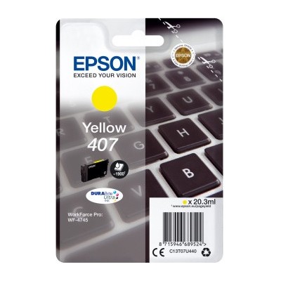 Cartuccia Epson d'inchiostro giallo C13T07U440 407 1900 pagine 20,3ml