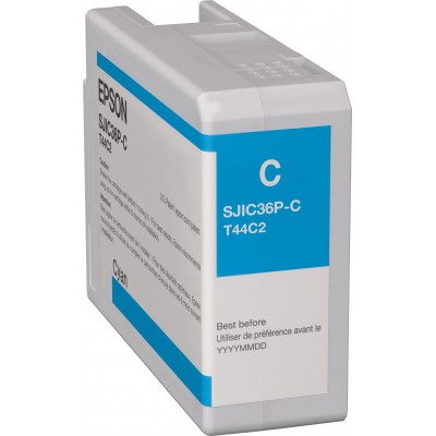 Cartuccia Epson d'inchiostro ciano C13T44C240 SJIC36P-C 80ml