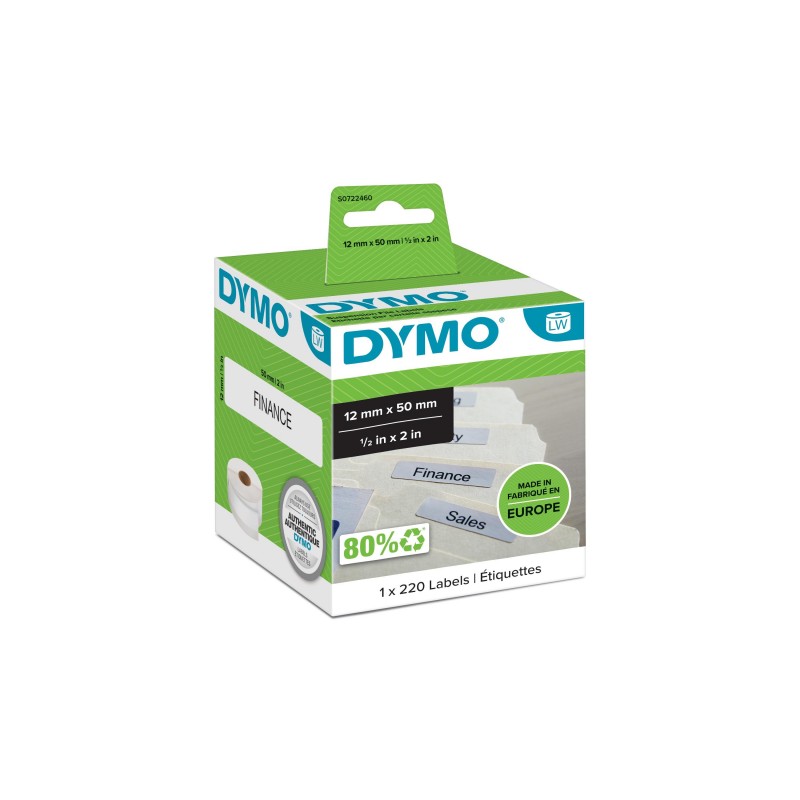 Etichette DYMO S0722460 99017 bianche, 50x12mm, 1x220 pezzi