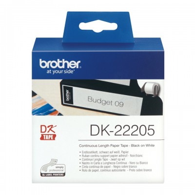 Etichette Brother DK-22205 A Lunghezza Continua 62mm x 30,48m