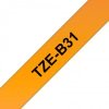 Nastro Brother Laminato Nero Su Arancione TZe-B31 TZ-B31 12mm x 8m