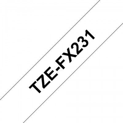 Nastro Brother Laminato Nero Su Bianco TZe-FX231 TZ-FX231 12mm x 8m