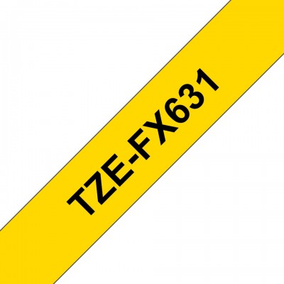 Nastro Brother Laminato Nero Su Giallo TZe-FX631 TZ-FX631 12mm x 8m