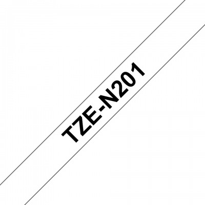 Nastro Brother Nero Su Bianco TZe-N201 TZ-N201 3,5mm x 8m non laminato