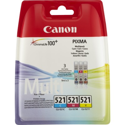 Multipack Canon ciano   magenta   giallo CLI-521z 2934B010