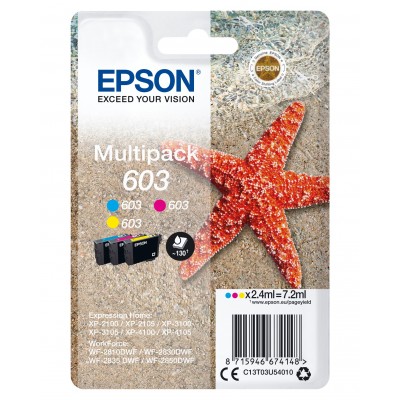 Multipack Epson ciano   magenta   giallo C13T03U54010 603