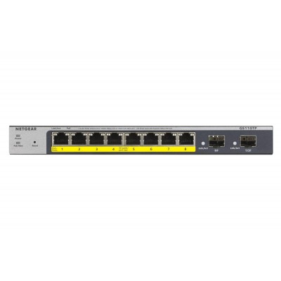 Switch NETGEAR GS110TP Gestito L2 L3 L4 Gigabit Ethernet 10 100 1000 Supporto Power over Ethernet (PoE) Grigio