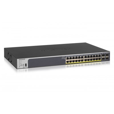 Switch NETGEAR GS728TP Gestito L2 L3 L4 Gigabit Ethernet 10 100 1000 Supporto Power over Ethernet (PoE) 1U Nero