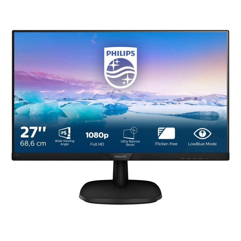 Monitor Philips 273V7QDAB 00 27'' FullHD IPS HDMI VGA DVI LED Nero