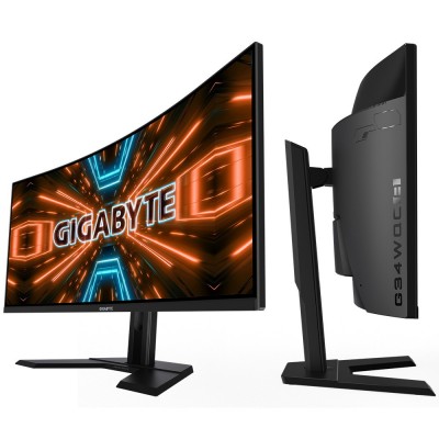 Monitor GIGABYTE G34WQC A 34'' WQHD VA Adaptive-Sync HDR Nero