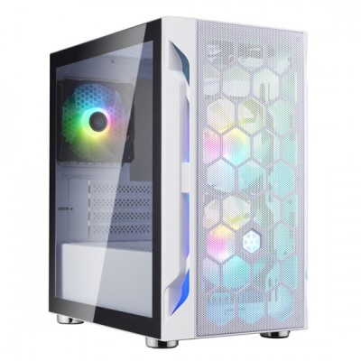 Case SilverStone Fara H1M Pro Micro-ATX Vetro Temperato Bianco