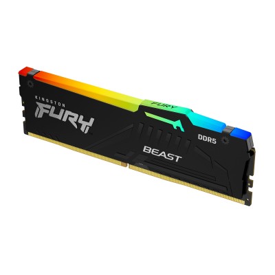 Ram KINGSTON FURY BEAST DDR5 6000MHz 32GB (1x32)RGB EXPO CL32 NERO