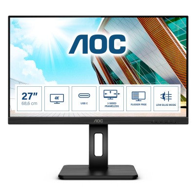 Monitor AOC U27P2CA 27'' UltraHD 4K IPS 60 Hz HDMI LED Nero