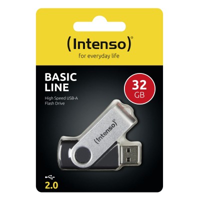 Pendrive Intenso Basic Line 32 GB USB A 2.0 nero argento