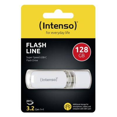 Pendrive Intenso FLASH LINE 128 GB USB C 3.2 bianco