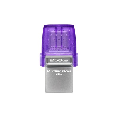 Pendrive Kingston DataTraveler microDuo 3C 256 GB USB A 3.2  viola