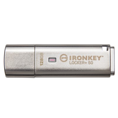 Pendrive Kingston IronKey Locker+ 50 128 GB USB A 3.2 argento