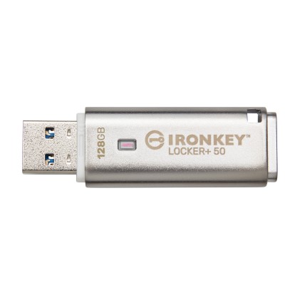 Pendrive Kingston IronKey Locker+ 50 128 GB USB A 3.2 argento