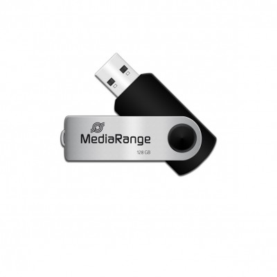 Pendrive MediaRange Flexi Drive 128 GB USB A 2.0 nero argento