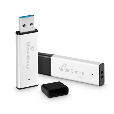 Pendrive MediaRange High performance 128 GB USB A 3.2 argento nero