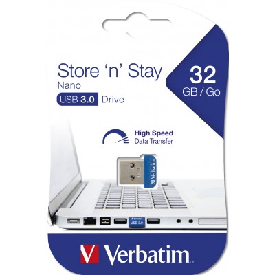 Pendrive Verbatim Store 'n' Stay Nano 32 GB USB A 3.2 blu