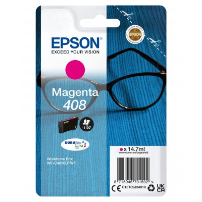 Cartuccia Epson d'inchiostro magenta C13T09J34010 408 ~1100 pagine 14,7ml