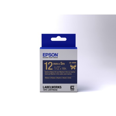 Nastro Epson LK4HKK C53S654002 Nastro satinato per etichettatrici Epson LK4HKK oro blu 12 mm 5 m