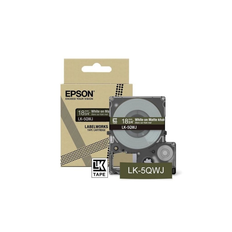 Nastro Epson Bianco su Khaki LK5QWJ C53S672089