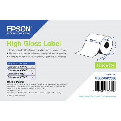 Etichette Epson S045538 C33S045538