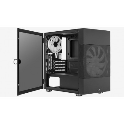 Case Aerocool Atomic v2 Mini Tower Nero Vetro Temperato Versione Con Staffa GPU