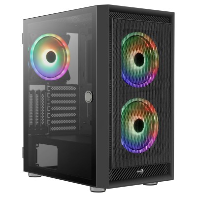 Case Aerocool Graphite-G-BK-v3 Nero Vetro Temperato Midi Tower