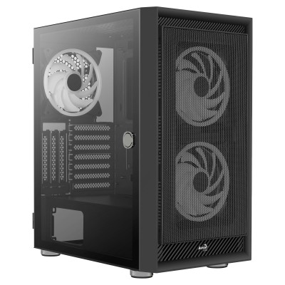 Case Aerocool Graphite-G-BK-v3 Nero Vetro Temperato Midi Tower